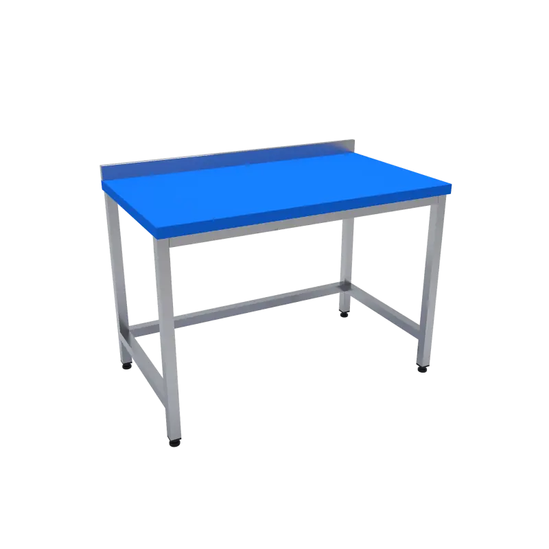 Çalışma Tezgahı Polietilen Tablalı 220x60x85 CM Mavi